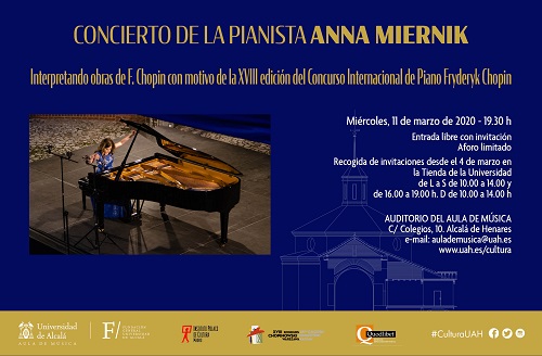 Frontera Arco iris transferencia de dinero Concierto de la pianista Anna Miernik – Fundación General de la Universidad  de Alcalá